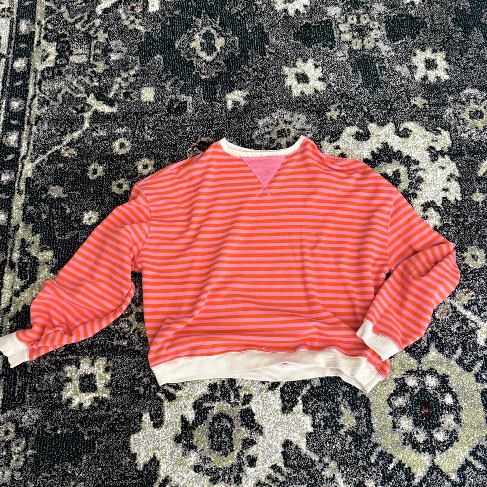 Free People Classic Oversized Crewneck Sweater - Papaya - Small